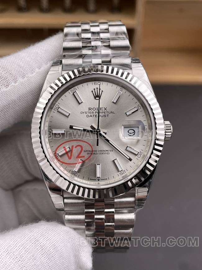 1:1复刻手表VS厂日志劳力士银盘3235机械41mm正面实拍图