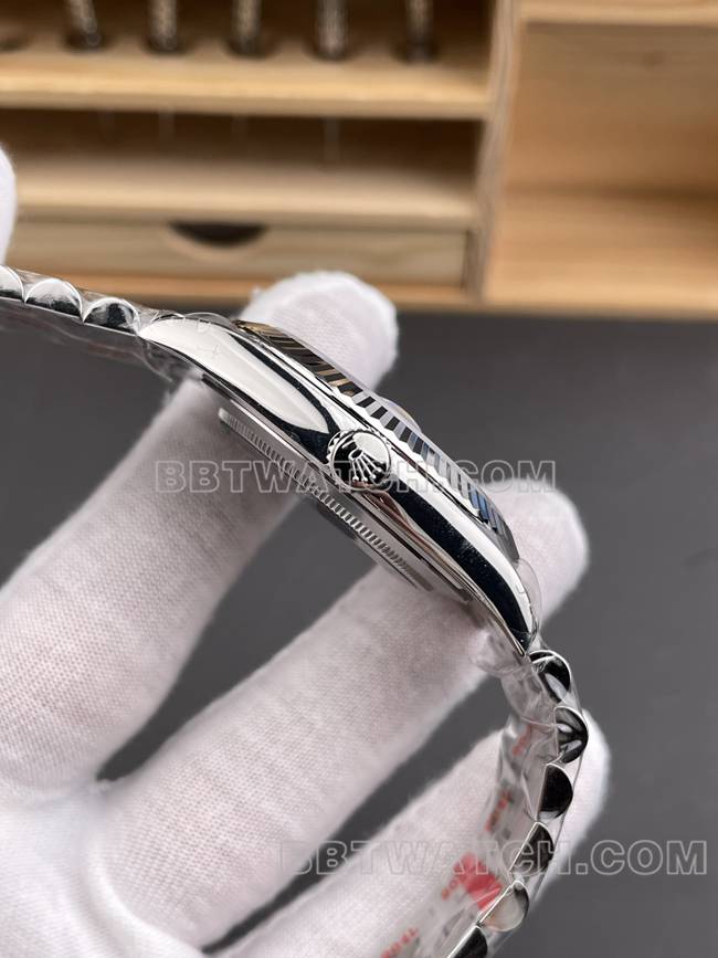 1:1复刻手表VS厂日志劳力士银盘3235机械41mm侧面实拍图