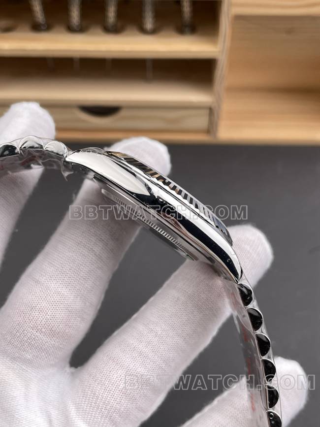 1:1复刻手表VS厂日志劳力士银盘3235机械41mm侧面实拍图