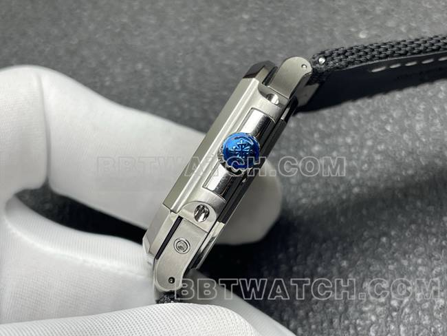 最佳复刻手表P1厂百达翡丽CUBITUS黑盘5822P-001侧面实拍图
