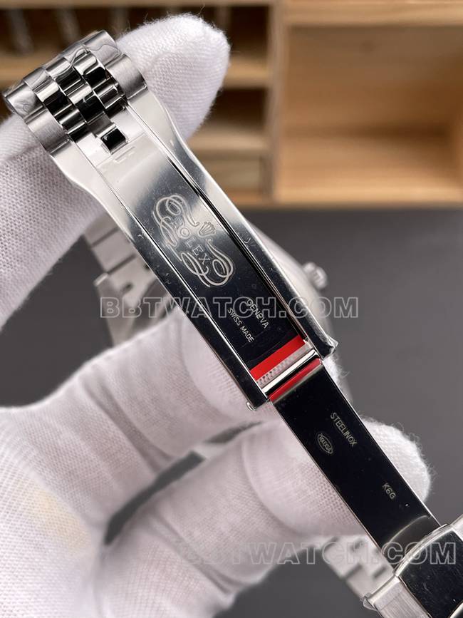 超级克隆手表VS厂日志劳力士白盘3235机械41mm表扣实拍图