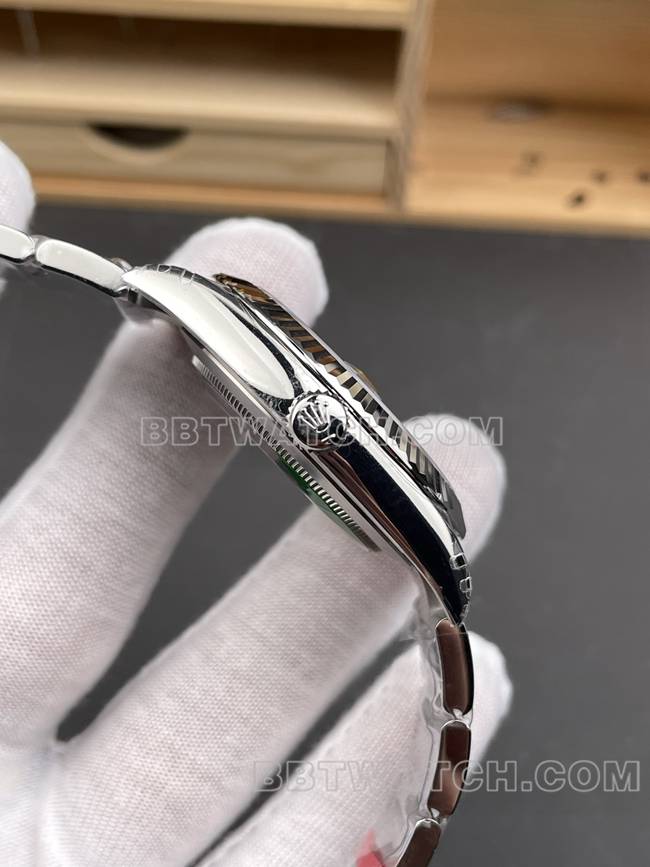 最佳复刻手表VS厂日志劳力士蓝盘3235机械41mm侧面实拍图