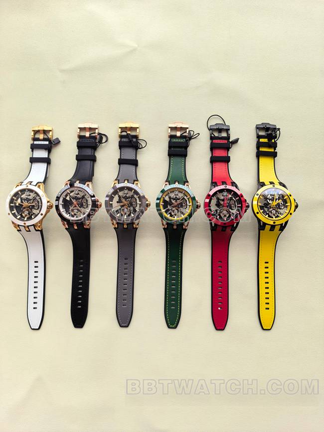 最佳复刻手表宾利BL-62巅峰黑色橡胶表带正面实拍图