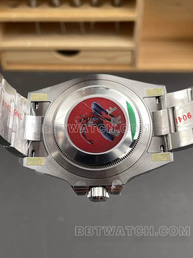 1:1复刻手表ERF厂格林尼治劳力士黑盘蓝黑圈3285机械背面实拍图