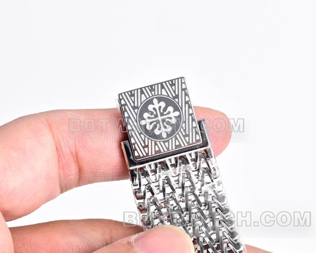 最优复刻手表百达翡丽GOLDEN ELLIPSE黑盘5738表扣实拍图