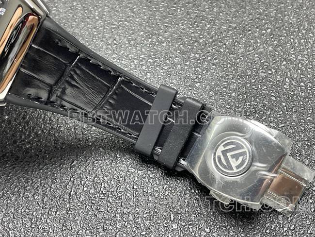 最佳复刻手表法兰克穆勒ABF厂V45黑盘皮革表带表带实拍图