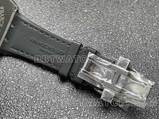 最佳复刻手表法兰克穆勒ABF厂V45黑盘皮革表带表扣实拍图