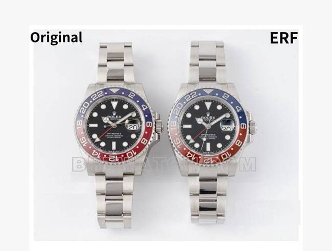 ERF厂劳力士格林尼治3285机芯顶级复刻手表对比正品区别外观实拍图