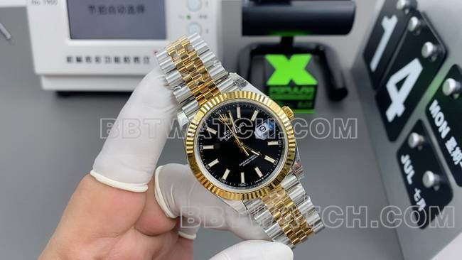 超级克隆手表日志VS厂劳力士黑盘3235机械41mm正面实拍图