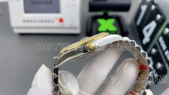 超级克隆手表日志VS厂劳力士黑盘3235机械41mm侧面实拍图