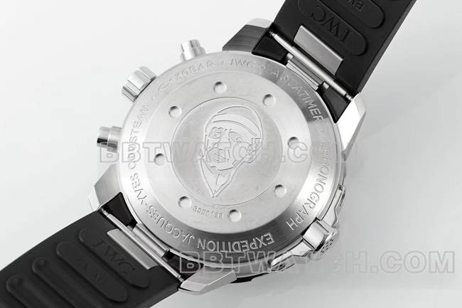 顶级复刻手表APS厂海洋时计万国黑盘7750机械背面实拍图