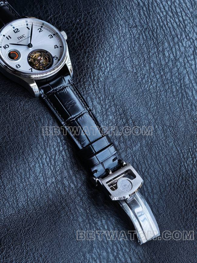 超级克隆手表TUR厂万国葡萄牙白盘陀飞轮表带实拍图