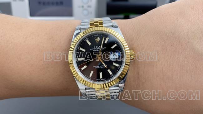 超级克隆手表日志VS厂劳力士黑盘3235机械41mm佩戴实拍图