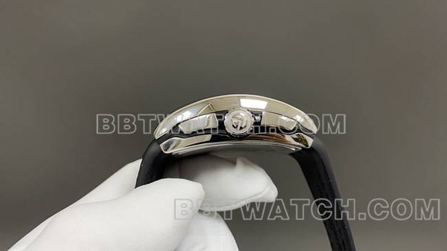 ABF厂1:1复刻手表法兰克穆勒V45黑盘皮革表带侧面实拍图