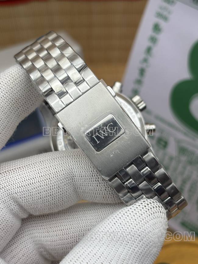 1:1复刻手表APS厂飞行员万国黑盘计时41mm表带实拍图