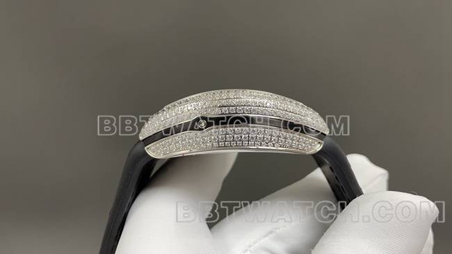 ABF厂超级克隆手表法兰克穆勒V45钻盘皮革表带侧面实拍图