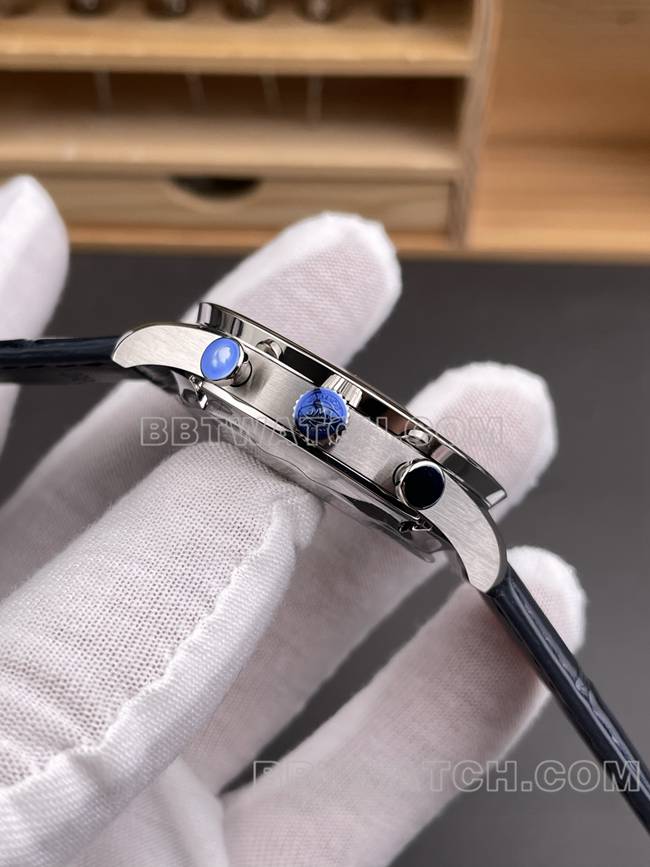 超级克隆手表葡萄牙APS厂万国银白盘蓝针侧面实拍图