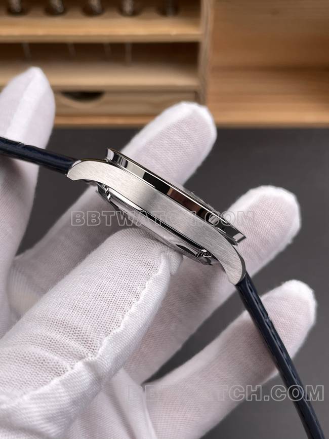 超级克隆手表葡萄牙APS厂万国银白盘蓝针侧面实拍图