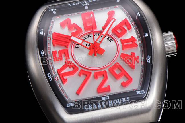 ABF厂法兰克穆勒超级克隆手表V45蓝盘金壳皮革表带正面实拍图