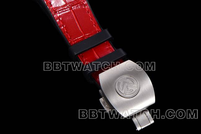 ABF厂法兰克穆勒超级克隆手表V45蓝盘金壳皮革表带表扣实拍图