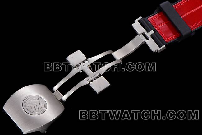 ABF厂法兰克穆勒超级克隆手表V45蓝盘金壳皮革表带表扣实拍图