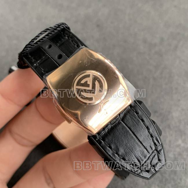 ABF厂法兰克穆勒最佳复刻手表V45钻盘金钻壳皮革表带表带实拍图