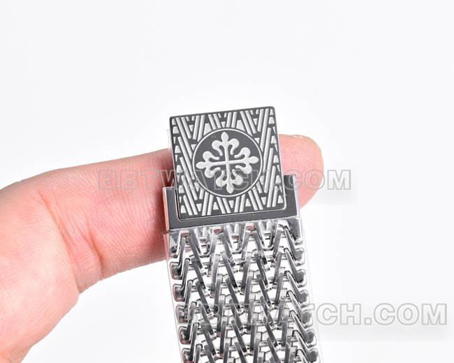 超级克隆手表百达翡丽GOLDEN ELLIPSE银盘5738表扣实拍图