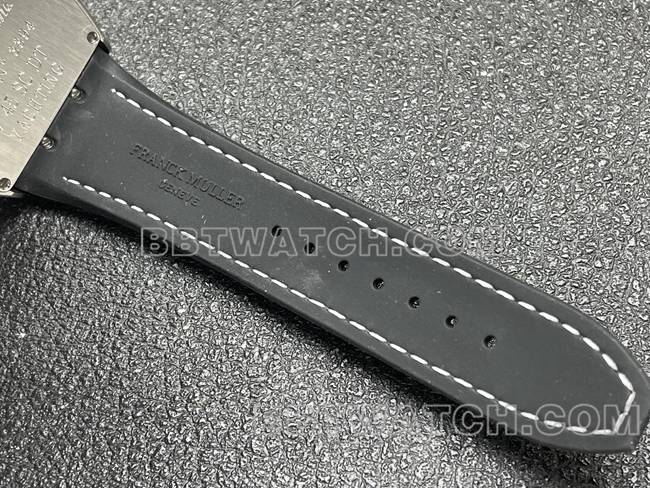 法兰克穆勒1:1复刻手表ABF厂V45黑盘钻壳皮革表带表带实拍图