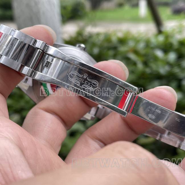 顶级复刻手表日志ERF厂劳力士绿盘3235机械41mm表扣实拍图