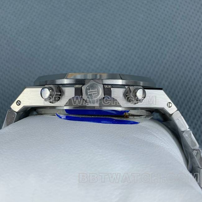 超级克隆手表皇家橡树APS厂爱彼银盘26240侧面实拍图