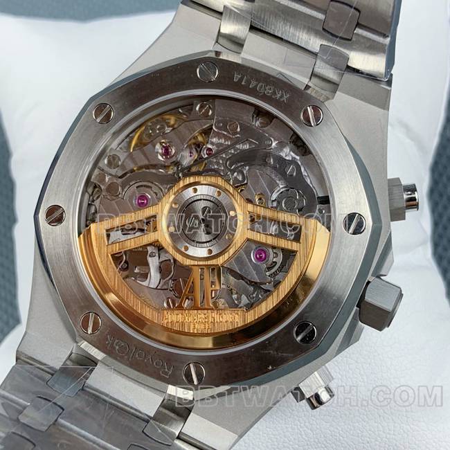 超级克隆手表皇家橡树APS厂爱彼银盘26240背面实拍图