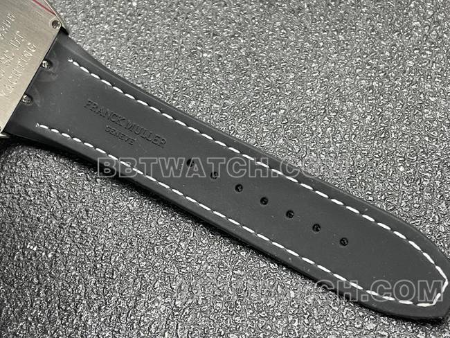 超级克隆手表V45法兰克穆勒ABF厂黑盘皮革表带表带实拍图
