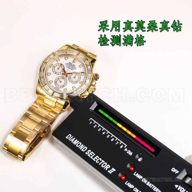 Top replica watch Daytona PPM factory Rolex white mother-of-pearl dial 4130 mechanical front real shot