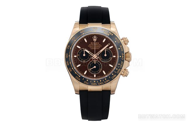 Montre réplique 1:1 de l'usine ZF : Rolex Daytona, cadran marron, boîtier en or rose, mouvement mécanique 4131 – Photos réelles de la face avant