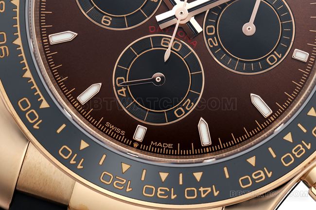 Montre réplique 1:1 de l'usine ZF : Rolex Daytona, cadran marron, boîtier en or rose, mouvement mécanique 4131 – Photos réelles de la face avant