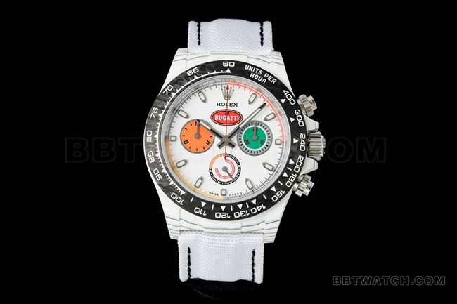 Photos réelles de la face avant de la réplique haut de gamme de la Rolex Daytona à cadran blanc (modèle 4130) de l'usine ANT