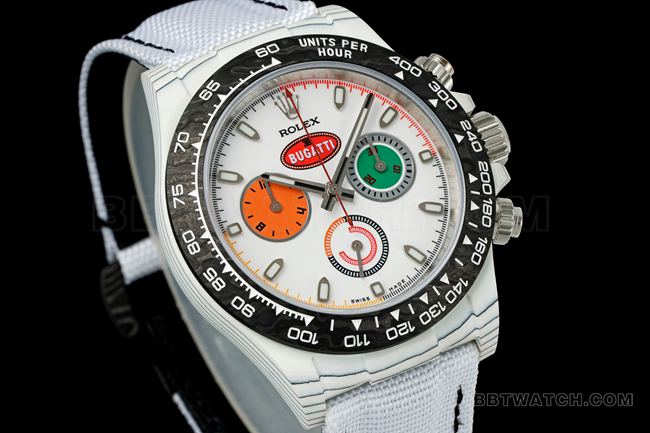 Photos réelles de la face avant de la réplique haut de gamme de la Rolex Daytona à cadran blanc (modèle 4130) de l'usine ANT