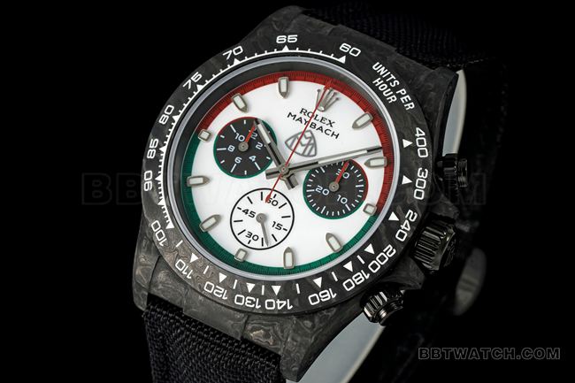 Photos réelles de la face avant de la réplique haut de gamme de la Rolex Daytona à cadran blanc 4130 de l'usine ANT