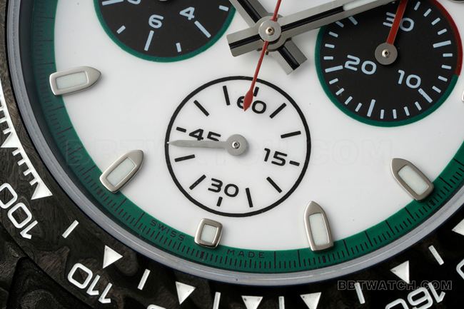 Photos réelles de la face avant de la réplique haut de gamme de la Rolex Daytona à cadran blanc 4130 de l'usine ANT