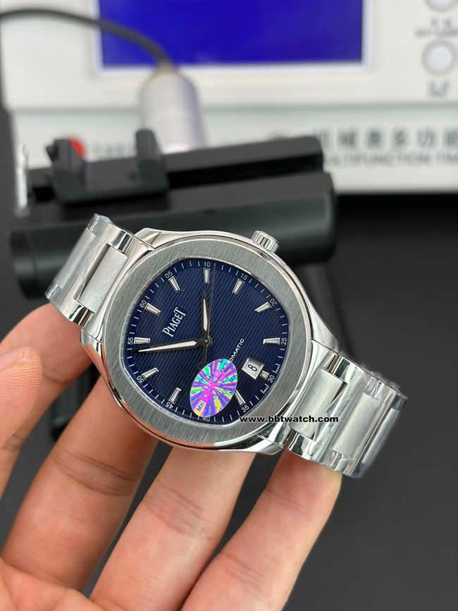顶级复刻手表MKS厂伯爵POLO蓝盘G0A41002正面实拍图
