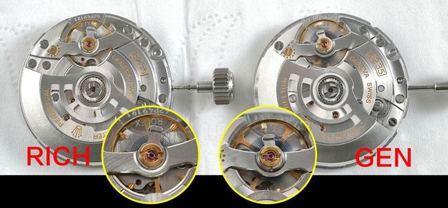 Comparaison entre la réplique haut de gamme de la Rolex « Black Submariner » de l'usine RICH et le modèle authentique : photos réelles illustrant les différences d'aspect