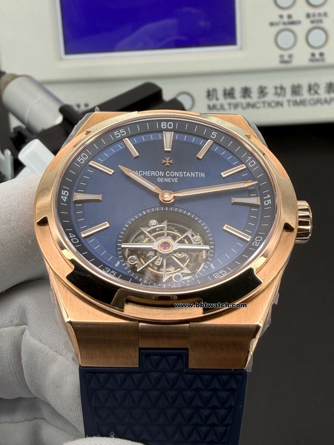 顶级复刻手表BBS厂纵横四海江诗丹顿蓝盘陀飞轮6000V正面实拍图