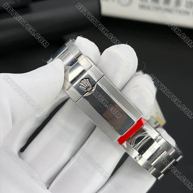 超级克隆手表Clean厂格林尼治劳力士银灰盘红蓝表圈126719表带实拍图