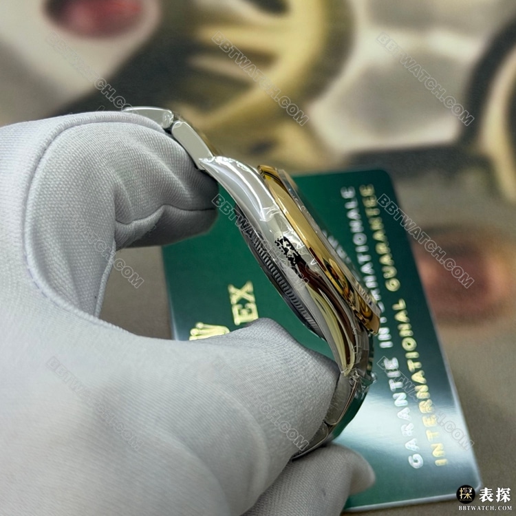 超级克隆手表VS厂蚝式恒动劳力士36毫米灰盘126003侧面实拍图