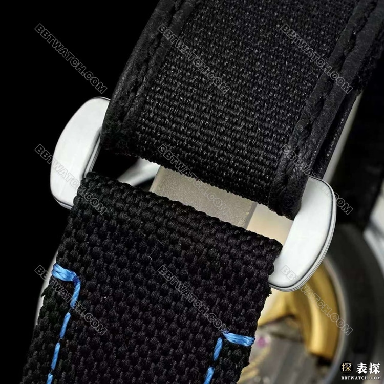 最优复刻手表DIW厂手雷百达翡丽白盘黑色表带5167表带实拍图