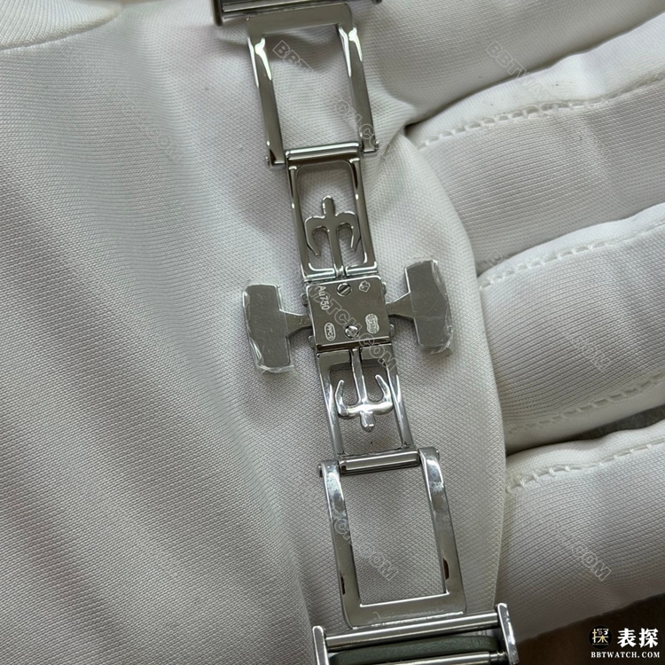 最优复刻手表WS厂百达翡丽手雷卡其绿色表盘5168表扣实拍图