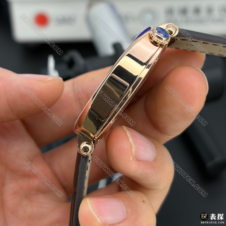 顶级复刻手表TW厂历史名作江诗丹顿银白盘82035侧面实拍图