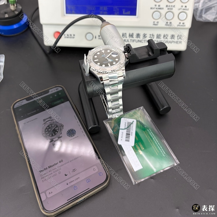 最优复刻手表Clean厂游艇名仕劳力士灰盘40mm机械126622正面实拍图