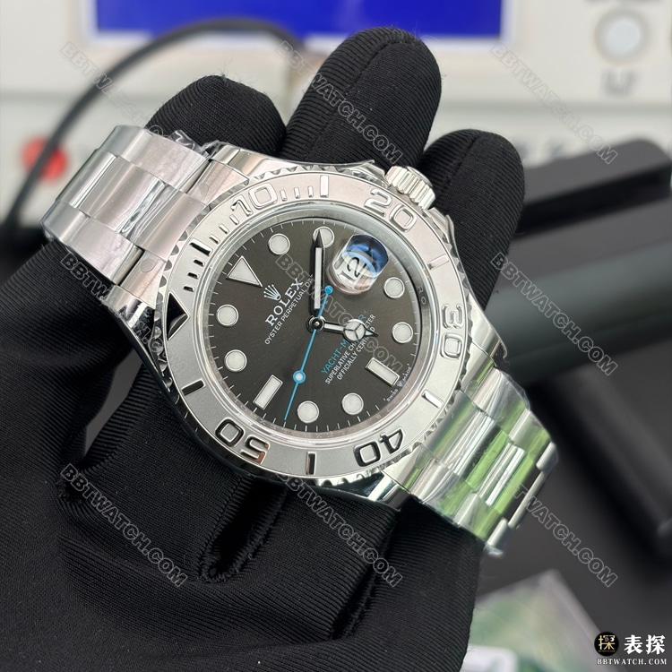 最优复刻手表Clean厂游艇名仕劳力士灰盘40mm机械126622正面实拍图