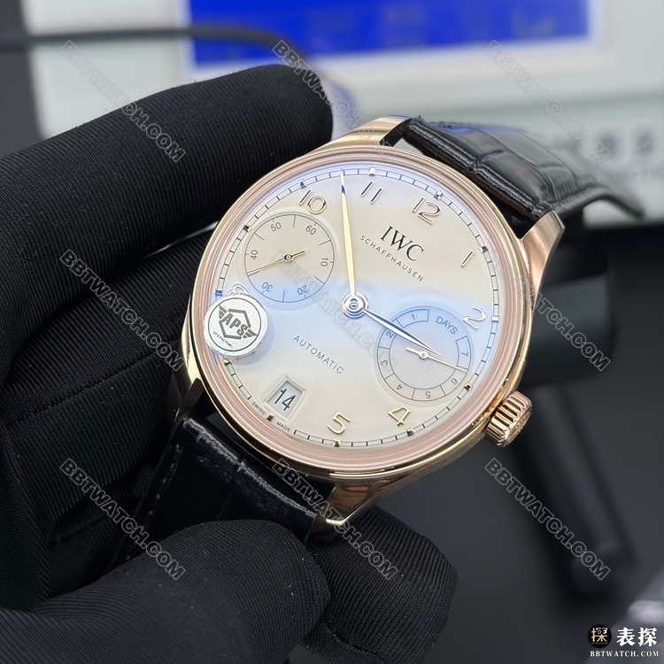 顶级复刻手表APS厂万国葡萄牙白盘IW501706正面实拍图